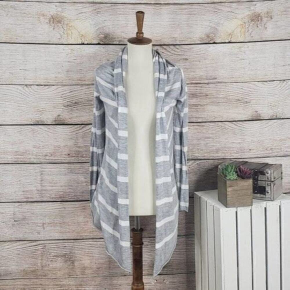 Splendid Women's Montrose Stripe‎ Hooded Cardigan Wrap Size Extra Small